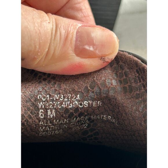 Women’s Black Chunky Heel Loafers Size 6M Gold Chain Block Heel Lug Sole - Picture 5 of 12